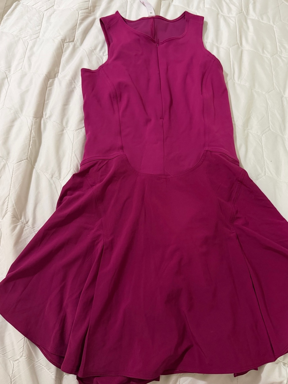 lululemon athletica Sleeveless Magenta Fit-and-Flare Mini Dress